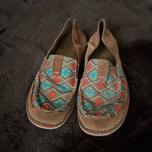 Ariat Brown and Teal Aztec Cruisers